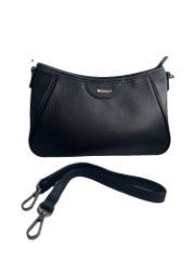 275К Сумка женская натуральная кожа (черный) (Черный/натуральная кожа)