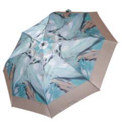 UFLS0073-11 Зонт жен Fabretti, облегченный, автомат, 3 сл, сатин (зелёный)