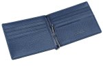 33007-5003D Blue Зажим для денег Malgrado (синий/11*8*0,8/натуральная кожа/Malgrado)