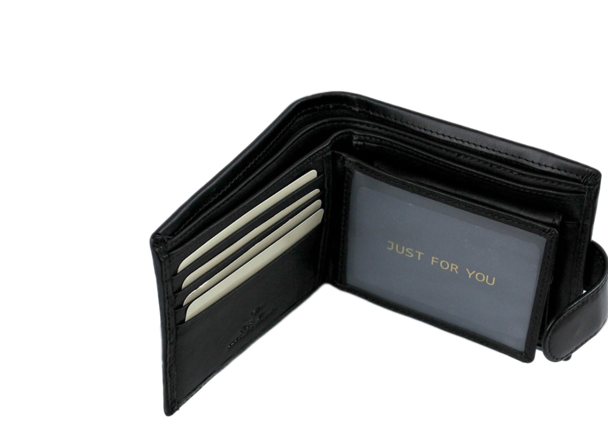 XP135-02A Портмоне (чёрный) (Черный/12*9*1,5/натуральная кожа/Redmond)