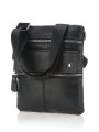 302 СУМКА МУЖСКАЯ НАТ. КОЖА (чёрный) (Черный/21*25*2/натуральная кожа)