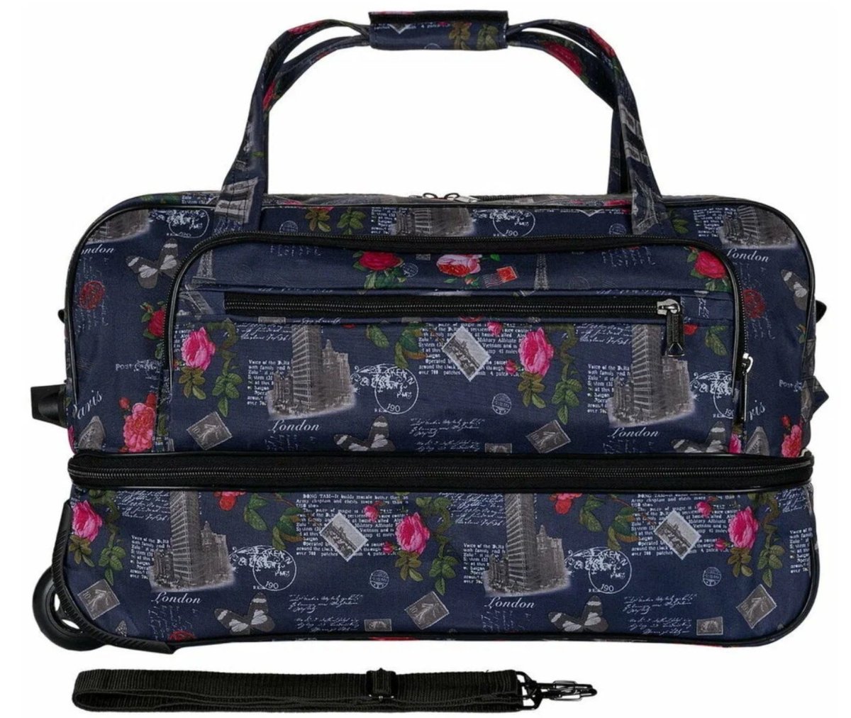 М-16 Сумка на колесах дизайн париж (Серый/49*32*28/полиэстер/NTL Continent)