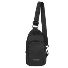 1105-2 Сумка мужская на одно плечо 100% нейлон  FABRETTI (черный/16*29*6/нейлон/FABRETTI)