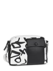 112-122-30 Сумка женская белый/чёрный (Белый/чёрный/24*19*7/Экокожа/Redmond)