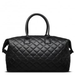 2-379 Сумка дорожная экокожа (стежка/черный) (черный/45*28*18/Экокожа/ANTAN)