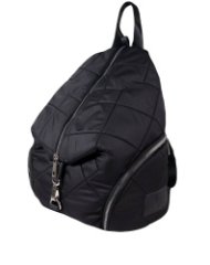 709-3030304 Рюкзак женский черный+ромбы+карабин (Dewspo) (черный/29*37*16/текстиль/KATY NIKOLAEVA)