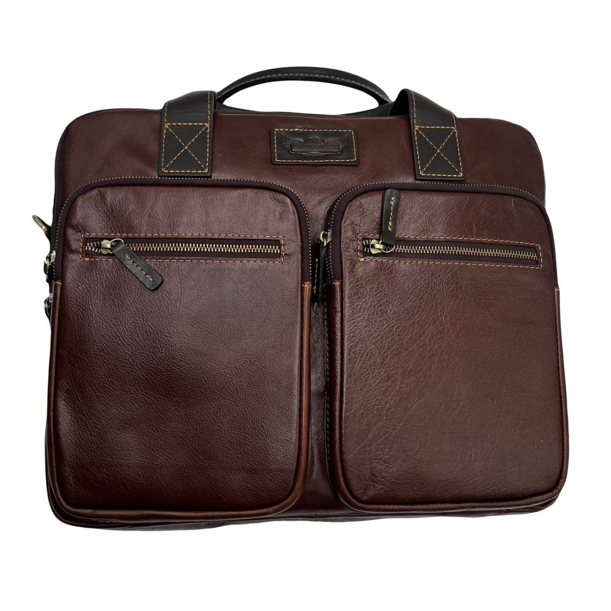 4063 (Brown) Сумка мужская натуральная кожа (коричневый/39*30*6,5/натуральная кожа/Hogerland)