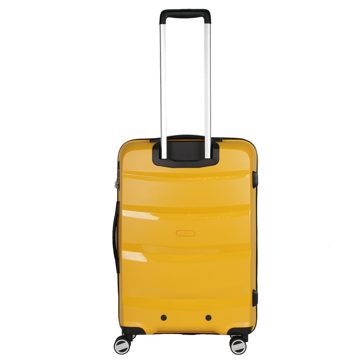 EN7520-024-7 Чемодан 4-х колесный 100% полипропилен FABRETTI  (Жёлтый/45*68*25/полипропилен/M)