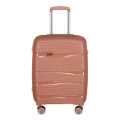 PP-801 Чемодан розовое золото S (Розовый/33*48*20/полипропилен/S/2,7 кг/Across)