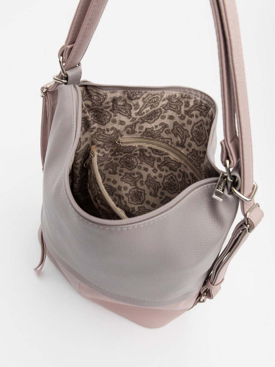 1494 92 54/93 42 Сумка-рюкзак женская (светло-серый/28*30*13/экокожа/S.Lavia)