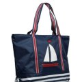 1-1 Сумка пляжная ((Кораблик/синий)) (Синий/52*38*18/текстиль/ANTAN)