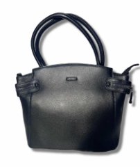 155К Сумка женская натуральная кожа (чёрный) (Черный/36*27*12/натуральная кожа/Redmond)