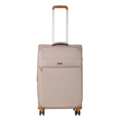Р1913 (2-ой) Beige бежевый (19) чемодан малый тканевый облегченный (бежевый/40*55*23/полиэстер/S/2,5 кг/46 литров/Polar)