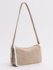 V106 213 25 Сумка женская экокожа/мех (т.бежевый) (темно-бежевый/29,5*19*11/экокожа/мех/S.Lavia)