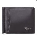 0455-1 Зажим для купюр KARYA (Черный/11*8,5*1/натуральная кожа)