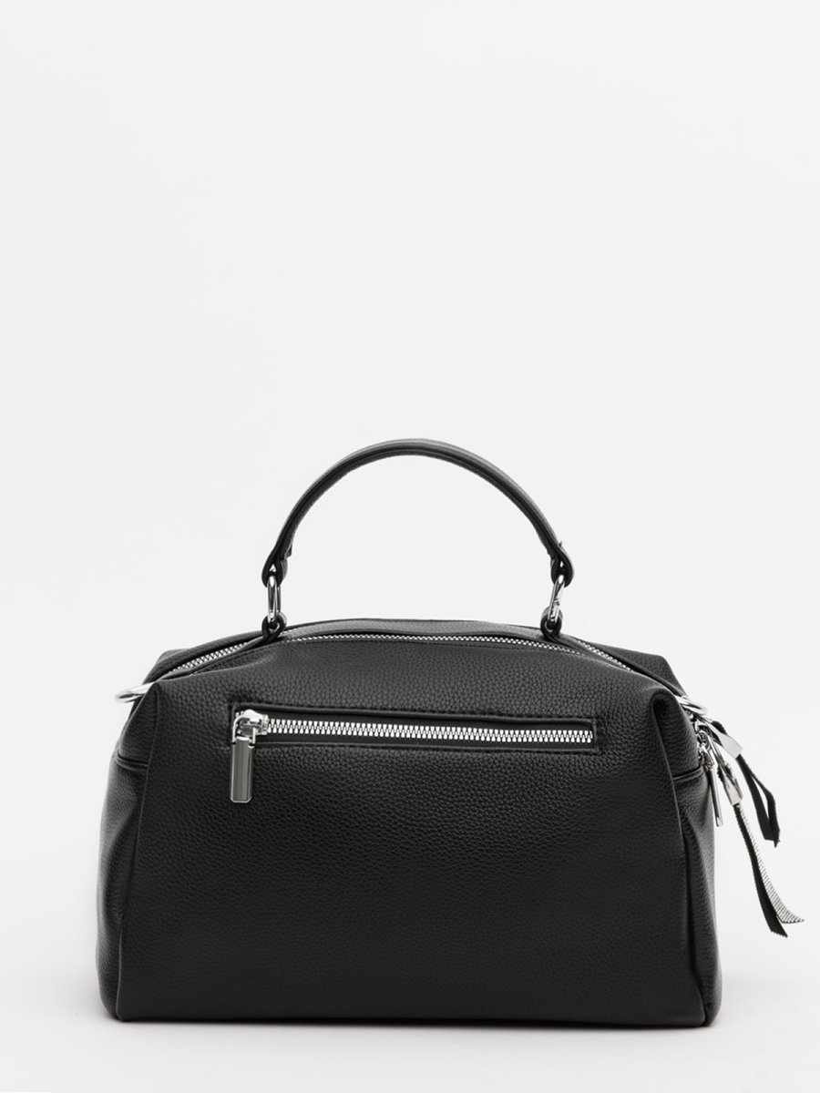 004W 01 Сумка женская экокожа (черный) (черный/28*18*11/экокожа/S.Lavia)