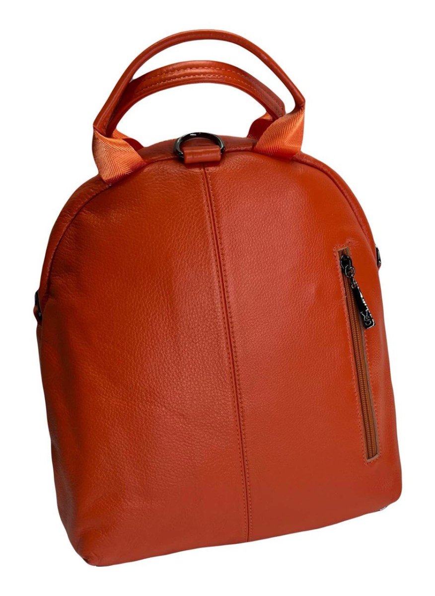 847К Сумка-рюкзак женская натуральная кожа (orange) (Оранжевый/28*31*15/натуральная кожа/Redmond)