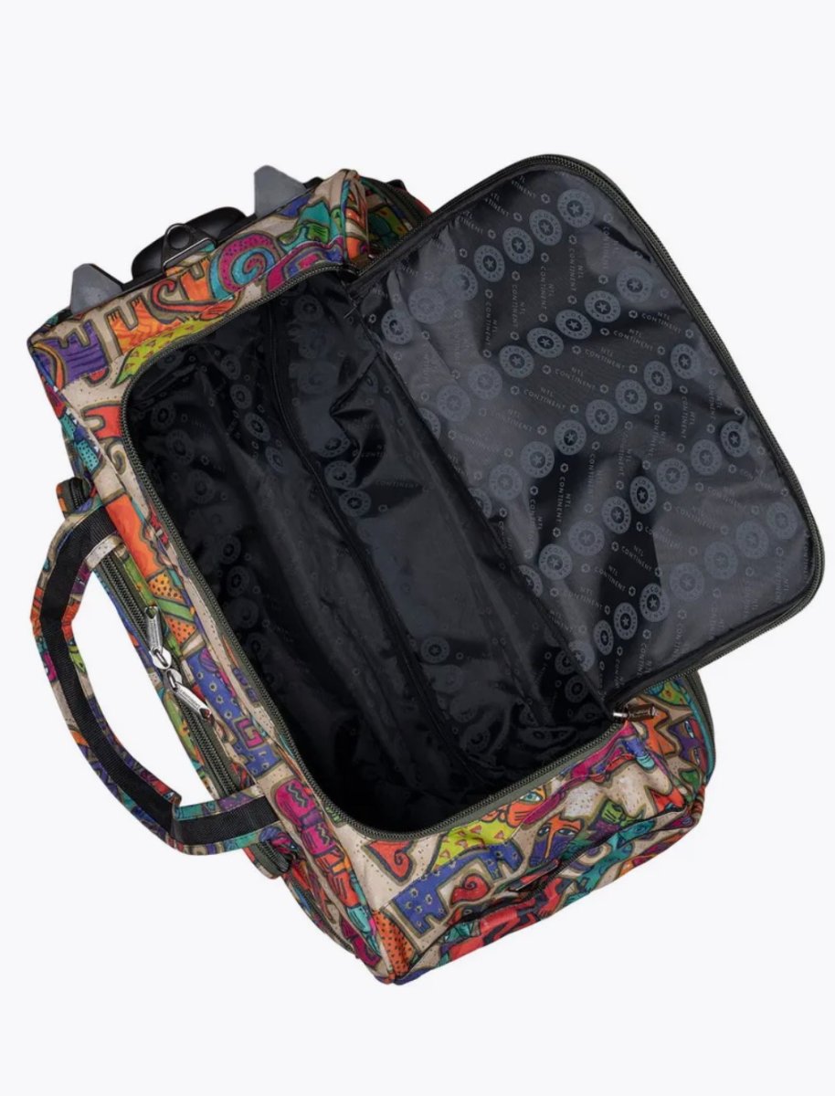 М-5901 Сумка на колесах дизайн кошки бежевый (бежевый/56*35*33/полиэстер/NTL Continent)