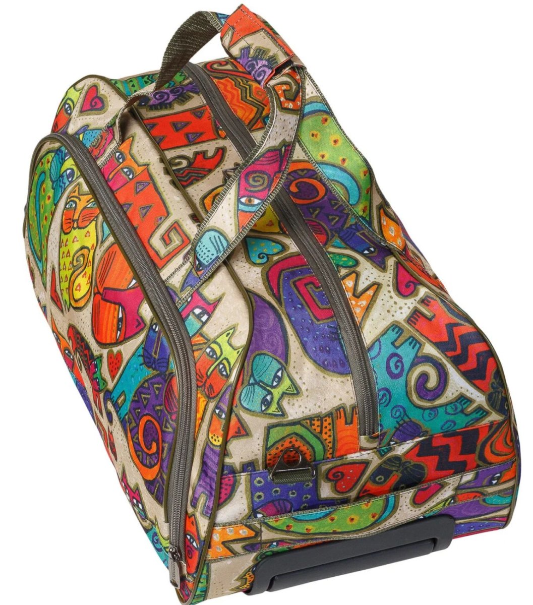 М-18 Сумка на колёсах дизайн кошки бежевый (Бежевый/50*28*29/полиэстер/NTL Continent)