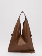 203Х 02 Сумка женская двусторонняя текстиль (коричневый/чёрный) (коричневый/чёрный/33*41*7/экокожа/S.Lavia)