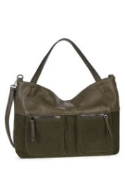 HL 15-308113 Сумка женская замша/экокожа (зелёный) (Зелёный/35*28*9/натуральная замша/экокожа/Hogerland)