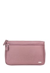 77652 Косметичка ЛЕНА ИРИС кожа софти ирис тиснение кэж. (Ирис/натуральная кожа/Esse)