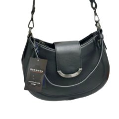 812К Сумка женская натуральная кожа (black) (черный/24*18*8/натуральная кожа/Redmond)