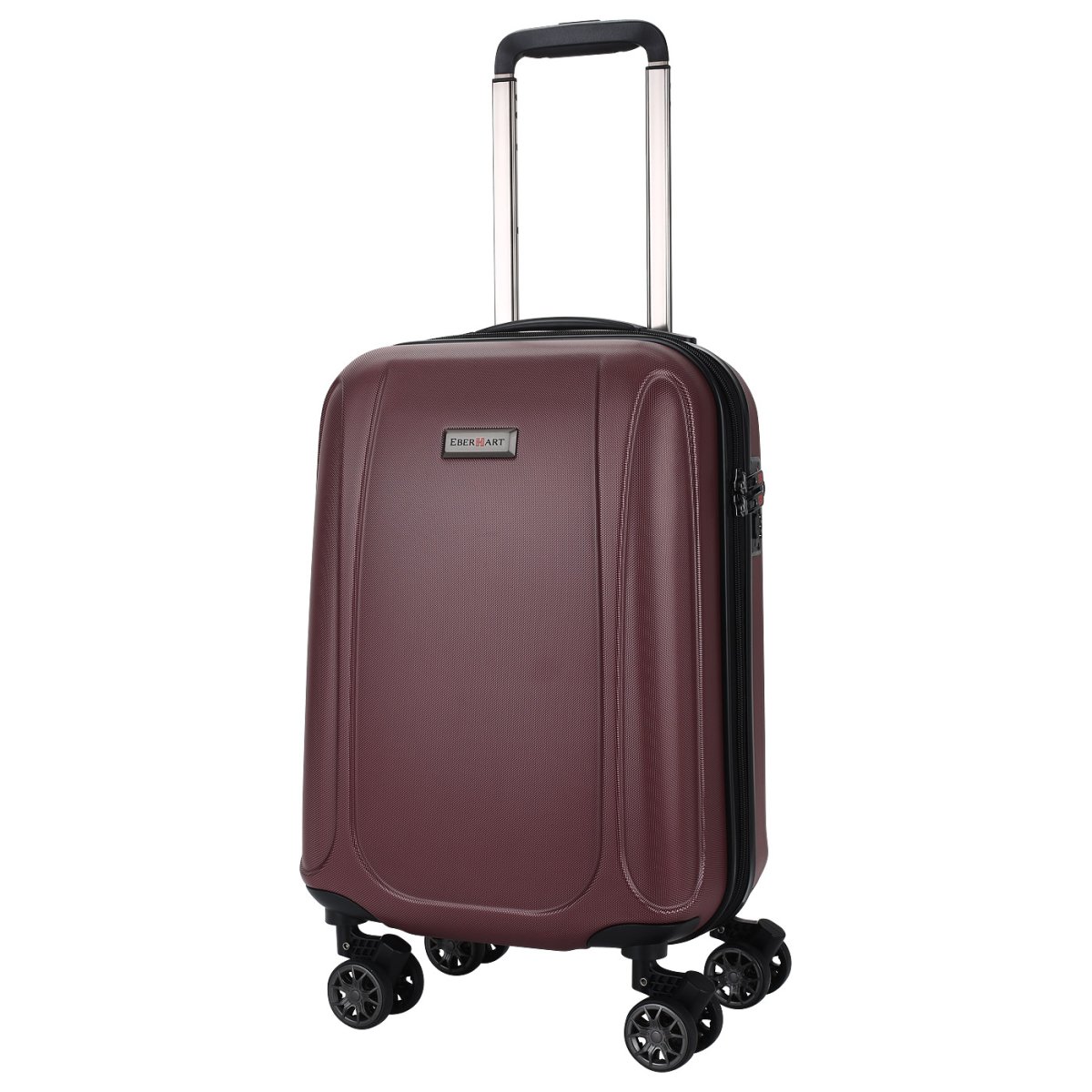 07E-030-420 Чемодан 4-х колесный (Бордовый/35*55*23,5/полипропилен/S/2,7 кг/36 литров/Eberhart)