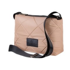 016-3070307/1 Сумка женская кроссбоди бежевый+ромбы 2 отд. (без ручки) (Dewspo) (Бежевый/25*18*8/текстиль/KATY NIKOLAEVA)