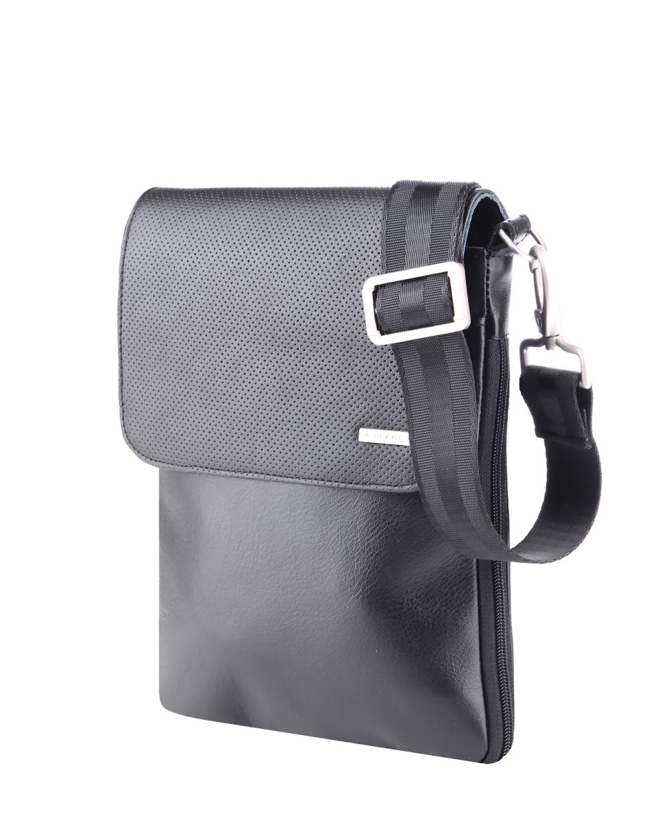 51689 Сумка MORRIS SPORT кожа перфорированная черный (Черный/20*23*2,5/натуральная кожа/R.Blake)