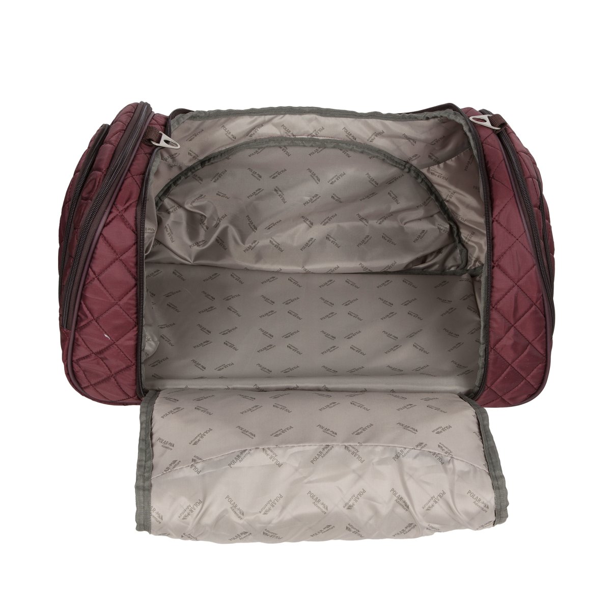 П7091 (серый) сумка с 2-я карманами дорожная стежка Модерн (Серый/54*30*35/полиэстер/1,02 кг/57 литров/Polar)