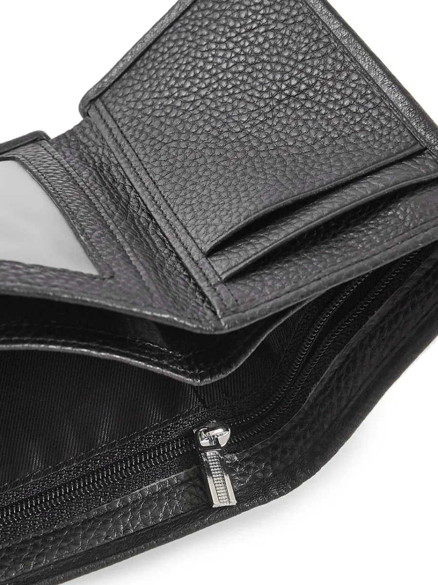 51-369-11-2 Кошелек женский (чёрный) (Черный/12*9*3/натуральная кожа)