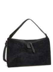 HL 11-326115 Сумка женская замша/экокожа (черный)  (черный/40*27*16/ натуральная замша/экокожа/Hogerland)