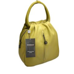 626К Сумка-рюкзак женская натуральная кожа (yellow) (жёлтый/25*28*12/натуральная кожа/Redmond)