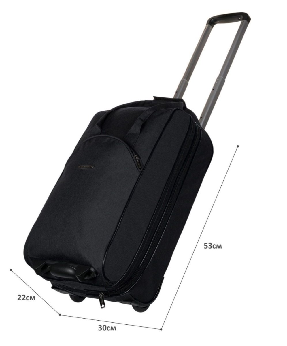 М-7321 Сумка на колёсах катионик черный (Черный/53*30*21/полиэстер/NTL Continent)