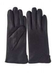 281348 Перчаки женские лайка (угол) м (черный/6,5; 7; 7,5; 8/натуральная кожа/PERST)