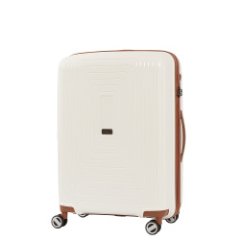 EN3520-24-1 Чемодан 4-х колесный 100% полипропилен  FABRETTI (Белый/47*68*29/полипропилен/M)