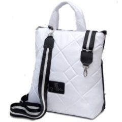 006-31403 Сумка-рюкзак женская белый+ромбы (Dewspo) (Белый/29*31*14/текстиль/KATY NIKOLAEVA)