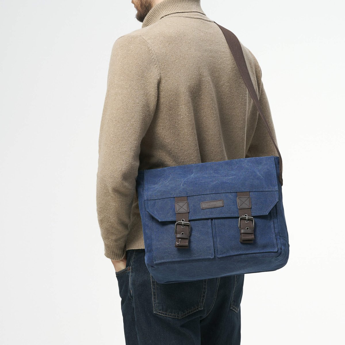 HB-8601-60 Сумка через плечо Henry Backer (Синий/34*29*12/хлопок 100%)