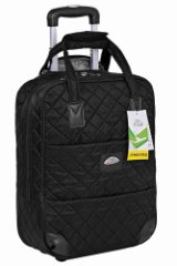 П7095 (черный) сумка верт.на колесах Стежка Ручная кладь (черный/39*53*20/полиэстер/2,0 кг./41 литр/Polar)