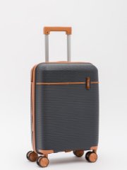 8012 51 20 Чемодан полипропилен (т. серый) (темно-серый/36*55*23/полипропилен/S/2,4 кг/S.Lavia)