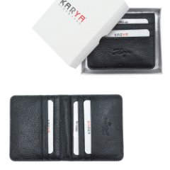 0062-45 Кредитница натуральная кожа KARYA (Черный/10*8,5*1/натуральная кожа)