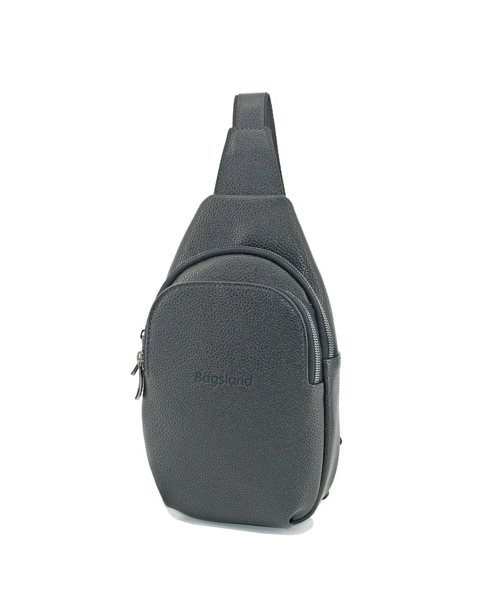 В2842-00140 Сумка слинг (чёрный) (черный/15*29*6/текстиль/натуральная кожа/S/Bagsland)