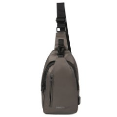 1037-111 Сумка мужская на одно плечо 100% нейлон  FABRETTI (коричневый/17*32*6/нейлон/FABRETTI)