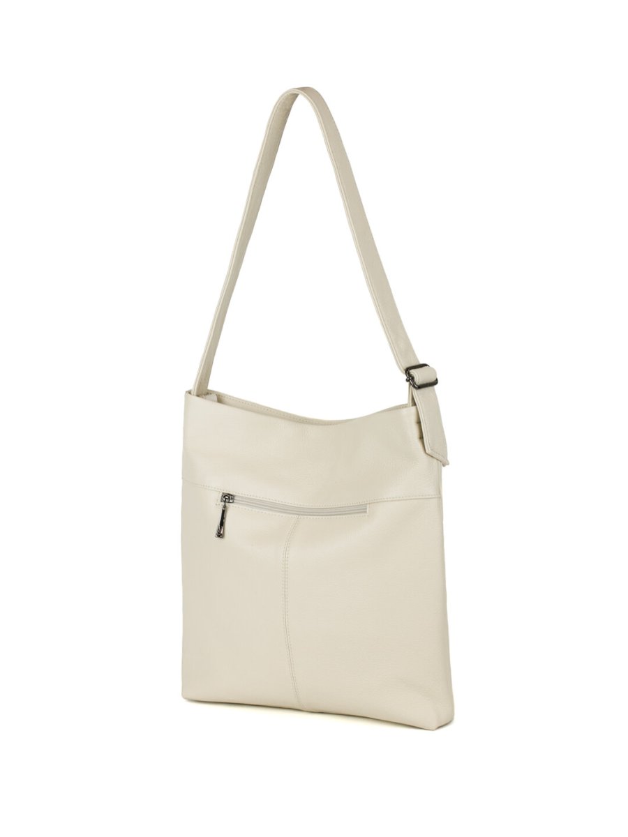 8022К Сумка женская натуральная кожа (milk) (Бежевый/38*32*6/натуральная кожа/Redmond)