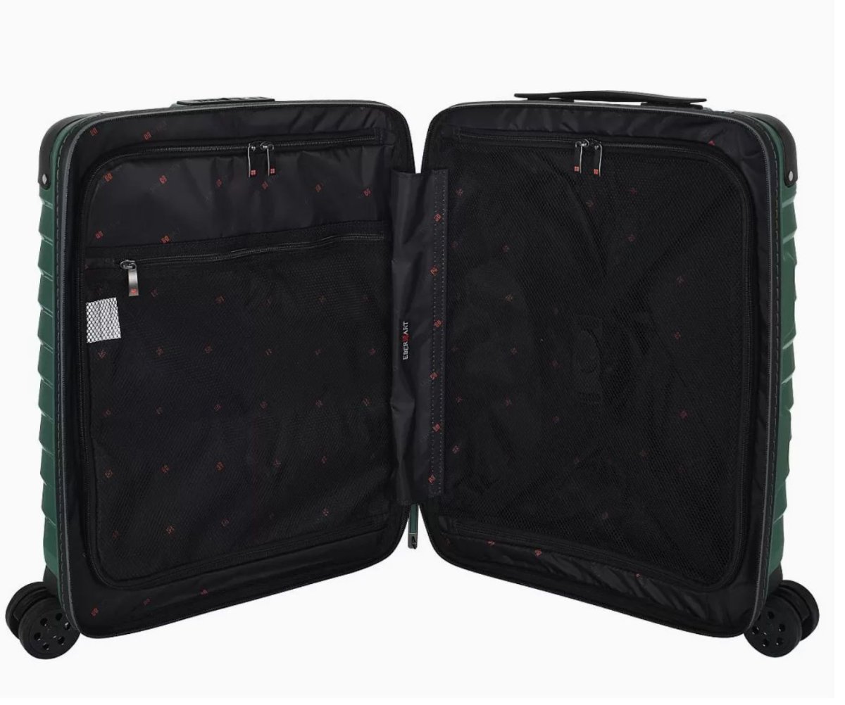 41H-014-420 Чемодан 4-х колесный (Зелёный/39*55*20/полипропилен/S/2,5 кг/37 литров/Eberhart)