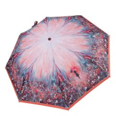 UFLR0036-6 Зонт женский Fabretti, автомат, 3 сложения, эпонж (оранжевый)