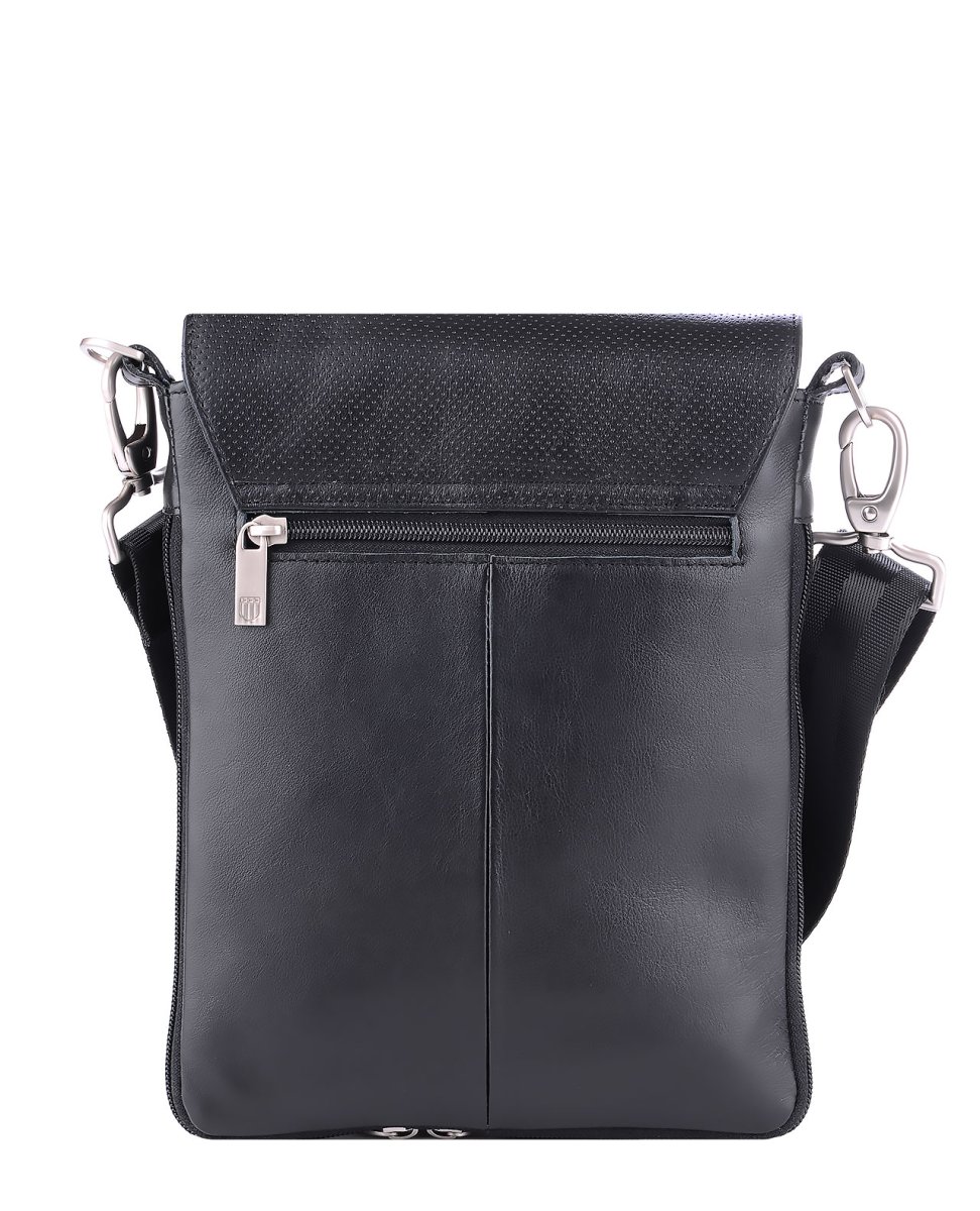 51689 Сумка MORRIS SPORT кожа перфорированная черный (Черный/20*23*2,5/натуральная кожа/R.Blake)