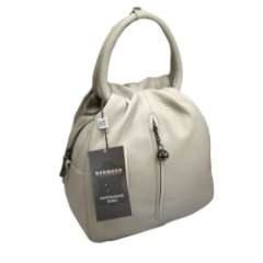 626К Сумка-рюкзак женская натуральная кожа (milk) (бежевый/25*28*12/натуральная кожа/Redmond)