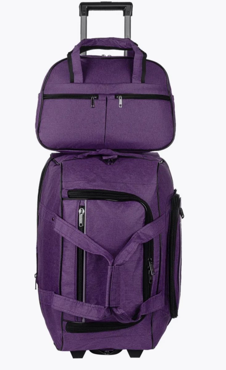 М-5901Б Сумки на колёсах с бьютиком катионик фиолетовый (фиолетовый/56*35*33+28/катионик/NTL Continent)